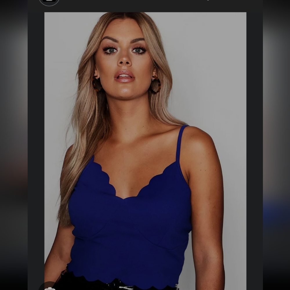 Royal Blue Fitted Crop Camisole